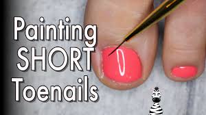 how to paint super short toenails