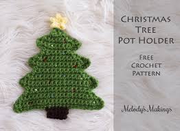 Christmas Tree Pot Holder Crochet Pattern Melodys Makings