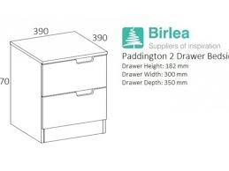 Birlea Paddington Bedside Table White