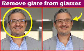 remove eye glare and reflection from