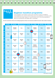 beginner marathon programme schedule