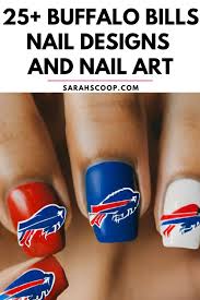 buffalo bills nail designs and football
