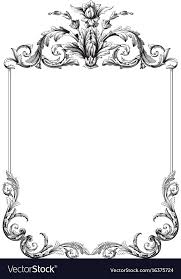 vine baroque frame scroll ornament