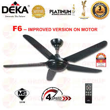 Get free shipping & cod options across india. Deka F6 56 5 Blade 4 Speed Ceiling Fan W Remote Control Kronos F10 3 Speed F5p Old Model Shopee Malaysia