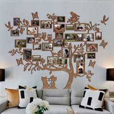 Photo Collage Wooden Family Tree Charts