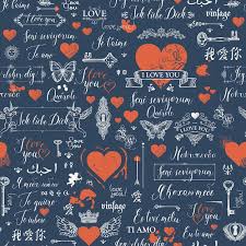 vector seamless background on love theme