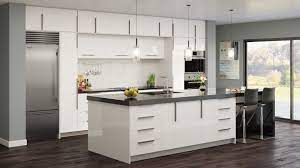 high gloss white kitchen cabinets