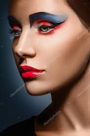 closeup beauty creative makeup woman