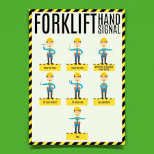 Forklift Hand Signal Poster Vector Premium Download