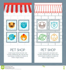 Pet Shop Pets Care Veterinary Concept Vector Banner Poster Or