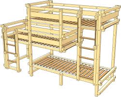 bunk bed for three children