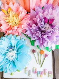 easy diy tissue paper flower project