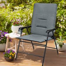 costway patio folding padded chair high