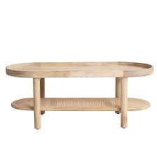 Oval Mango Wood Coffee Table