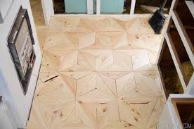 the nugget diy geometric wood flooring