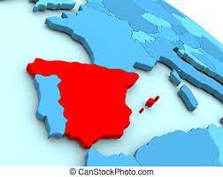 Spain road map showing the major roads, driving directions and national highways network spreaded across spain with adjoining cities. Spain In Red On Globe Map Of Spain On Globe Highlighted In Red 3d Illustration Canstock