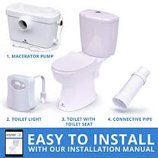 An upflush toilet system, such as this saniflo product, allows you to install a basement bathroom shower without the need to. Installing Saniflo Toilet In Basement