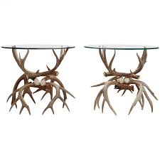Genuine Deer Antler Base End Tables