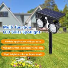 china double head led solar powerd spot