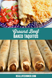ground beef baked taquitos real life