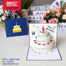 Create thank you cards with flowers online. China Imee Wholesale Luxury Happy Birthday Decoration 3d Pop Up Birthday Cake Greeting Card Paper Gift Card China Gift Card Customized Paper Card