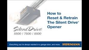 silentdrive garage door opener reset