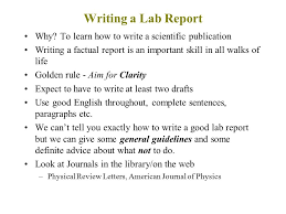 Write lab report Marked by Teachers