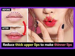 fat upper lips to make thinner lips
