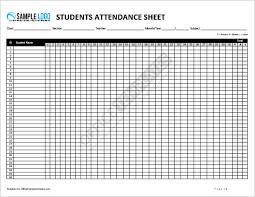 6 free printable attendance sheet