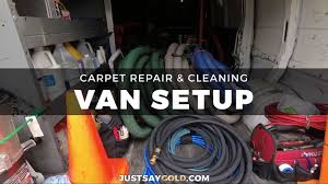 my carpet repair cleaning van setup