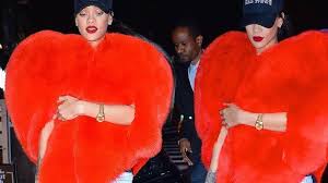 Rihanna Rocks 10k Heart Shaped Fur