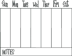 Blank Day Calendar Print Out Free Weekly Template Printable