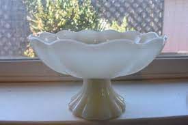 Vintage Ivory Milk Glass Candy Bowl
