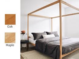 Lindy Natural 4 Poster Bed Frame Maple