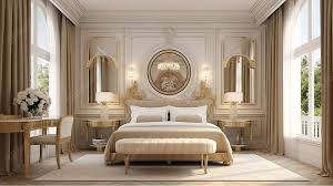 3d rendered clic bedroom with