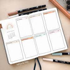 21 bullet journal weekly planner ideas