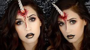 dark unicorn halloween makeup you