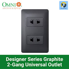 omni graphite designer series 2 gang