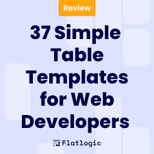 table templates exles for web