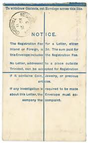 trinidad registered postal enveloipe hg