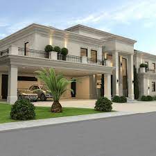 Two floors villa exterior design with biophilic elements, entrance pathway and landscape. 31 Popular Villa Interior Design Ideas House Designs Exterior Dream House Interior House Exterior