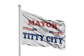 Amazon.com: Mayor Of Titty City Flag 3x5 Feet Polyester Funny Flag Banner  Fraternities Parties Dorm Room Decor Banner Party : Office Products