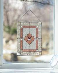 custom stained glass panel with beveled
