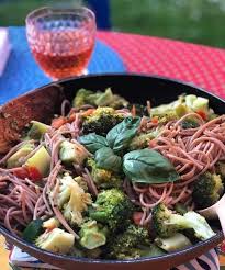 vegan chilli and broccoli spelt