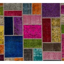 multicolor handmade patchwork rug made