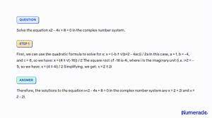 Equation In The Complex Number