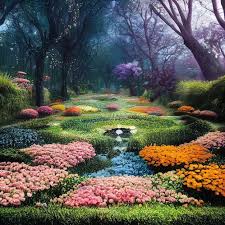 Enchanted Garden Blooming Flower Field