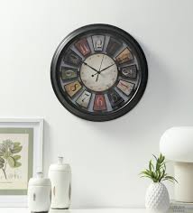 Black Plastic Wall Clock