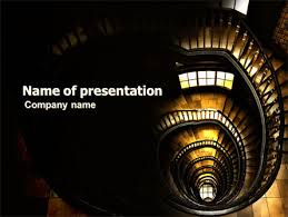 Corkscrew Staircase Powerpoint Template Backgrounds 05757