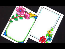 how to draw flowers border design for